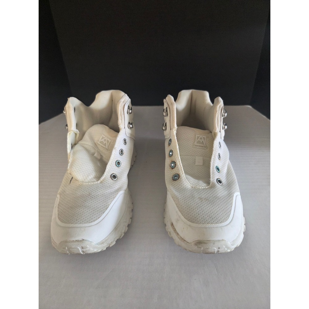Avalanche Mantel Mens White Hiking Boots Mid Top Sneakers Size 7 No Laces